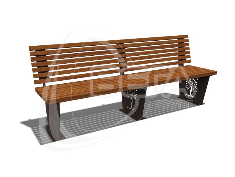 Диван парковый с фигурной резкой "Флоренция" ДП001.00